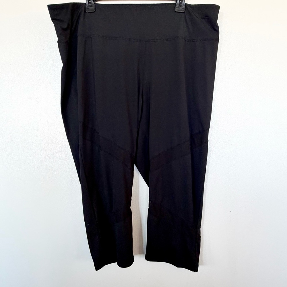 Livi Active Lane Bryant Black Moto Leggings With Mesh Panels Size 22/24